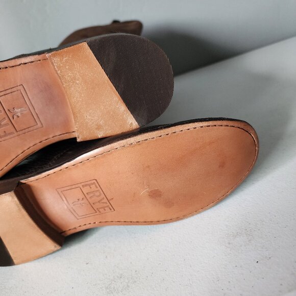 Frye Leather & Canvas Tall Boots "LIKE NEW" - Picture 14 of 15